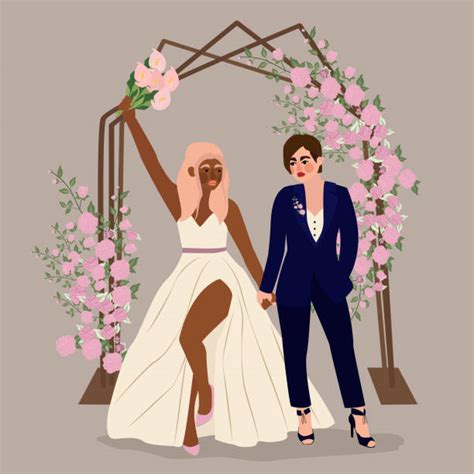 270 Lesbian Couple Flowers Stock Illustrations Royalty Free Vector