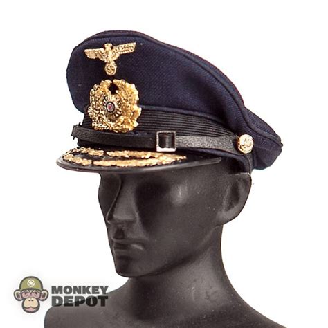 Monkey Depot Hat Did German Wwii Kriegsmarine Officer Visor Cap Blue