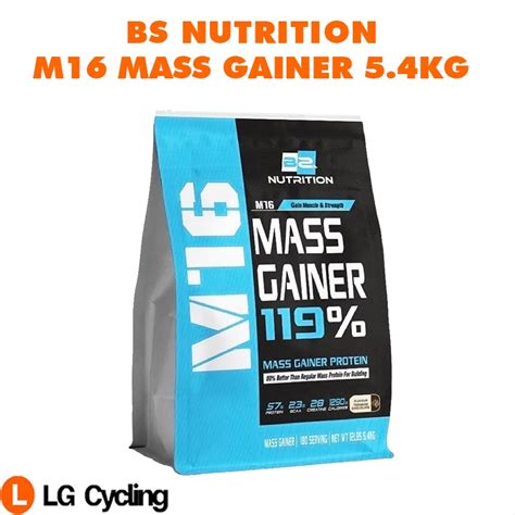 Bs Nutrition M16 Mass Gainer 54kg Susu Gym Penambah Berat Mass Protein Fitness Gym Supplement