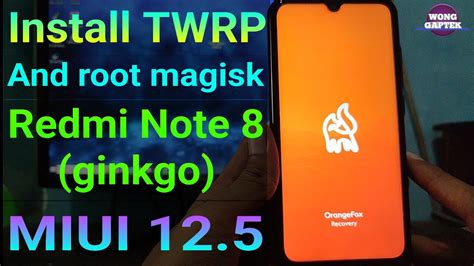 Install TWRP Redmi Note 8 Ginkgo MIUI 12 5 Root Redmi Note 8 YouTube