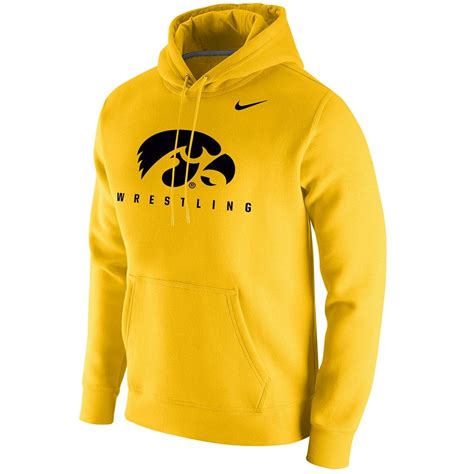 Iowa Hawkeyes Nike Wrestling Club Fleece PO Hoodie - Blue Chip Wrestling