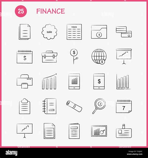 Finance Hand Drawn Icons Set For Infographics Mobile Ux Ui Kit And