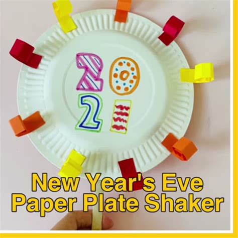 New Years Eve Paper Plate Noise Maker Easy Craft For Kids Youtube