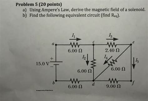 Solved Using Ampere S Law Derive The Magnetic Field Of A