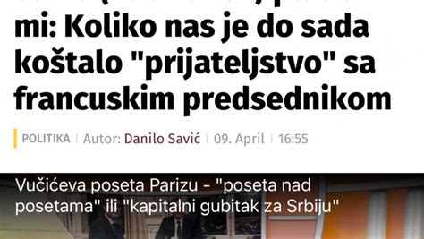 zuzetno uspešna poseta Vučića Francuskoj trn u oku bivše vlasti u