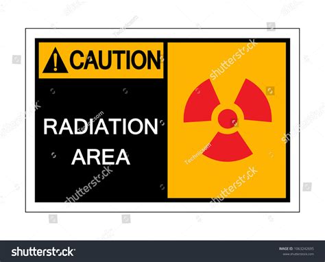 Caution Radiation Area Symbol Signvector Illustration Stock Vector