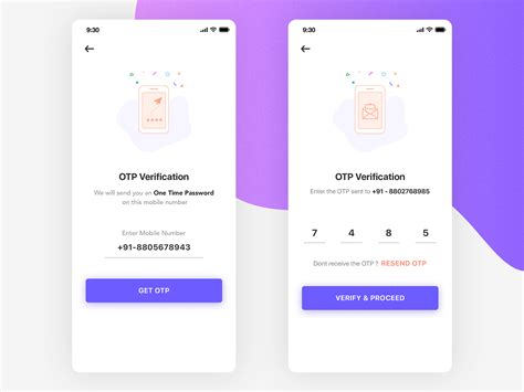 Login With Otp Verification Screens Figma