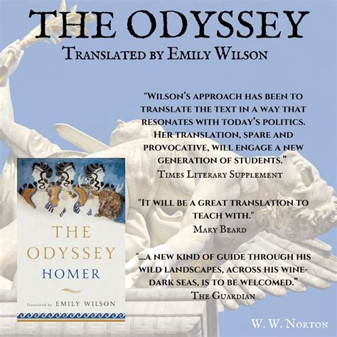 The Odyssey By Homer Translated By Emily Wilson Literary Quotes