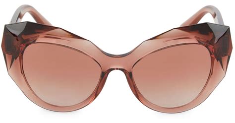 Dolce And Gabbana 52mm Cat Eye Sunglasses In Pink Lyst