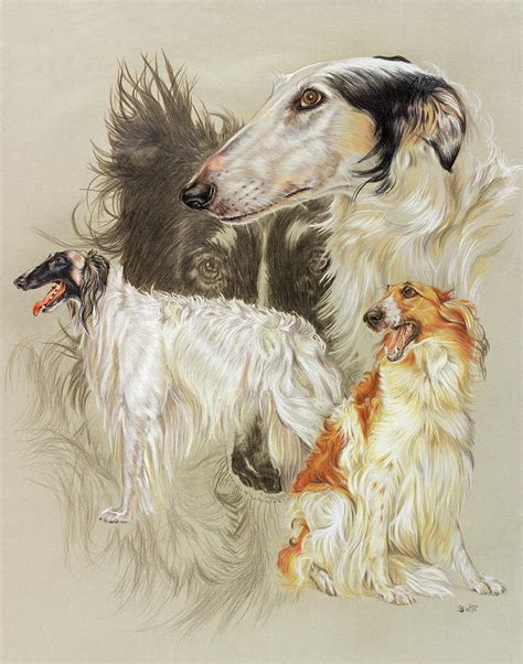 Borzoi Painting By Barbara Keith Fine Art America