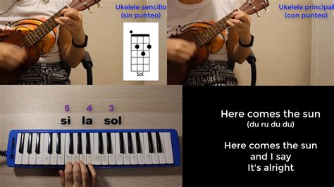 Here Comes The Sun The Beatles Tutorial Ukelele Y Melódica Youtube