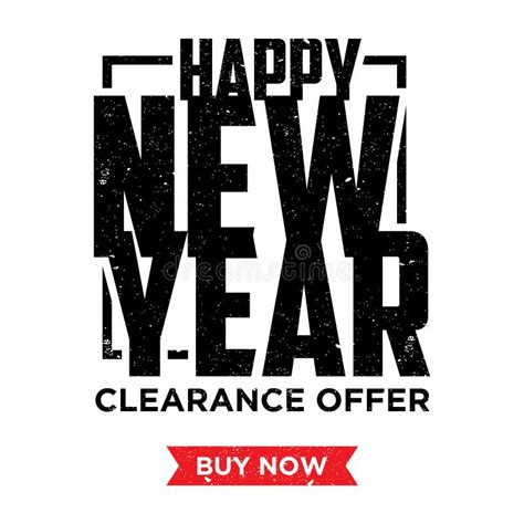 Happy New Year Element Design Banner And Label Sticker Sale Offer