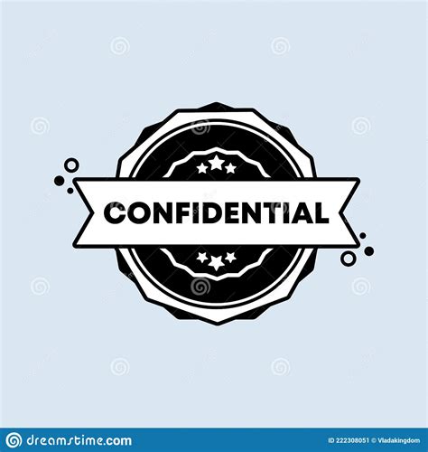 Insignia Confidencial Vector Icono De Marca Confidencial Logotipo De