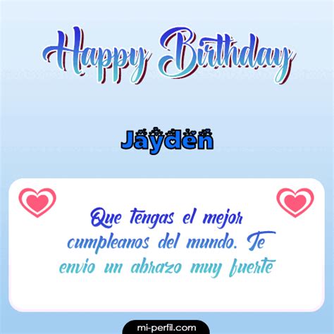 Simplemente Feliz Cumpleaños Jayden