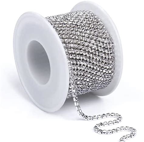 Yard Mm Clear Crystal Rhinestone Chain Close Trim Cup Chain Bulk