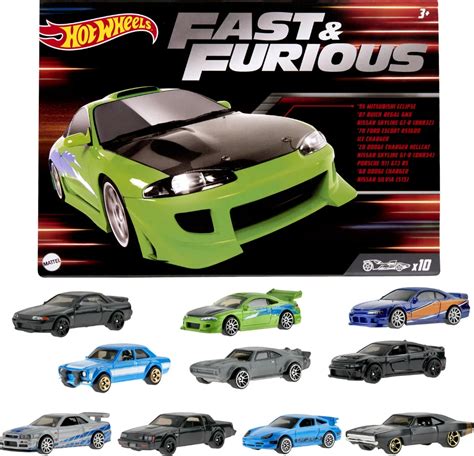 10 Pack Original Hot Wheels Fast And Furious Exclusive164 Diecast Metal Mini Cars Nissan Skyline