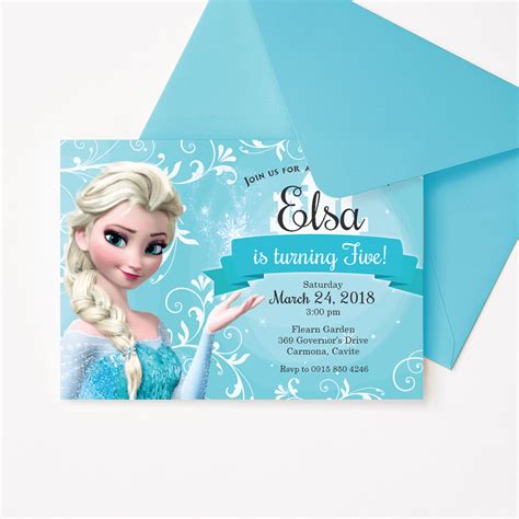 Elsa Frozen Invitation Blank