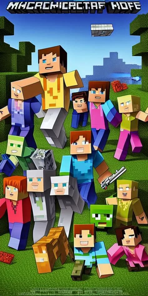 Minecraft The Movie Movie Poster Stable Diffusion