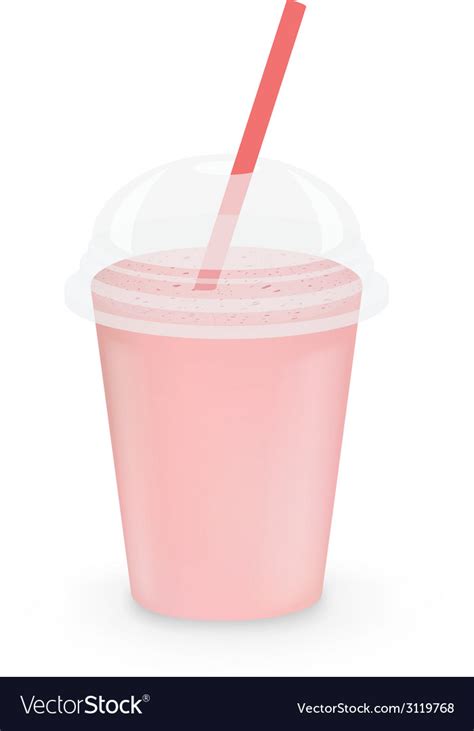 Strawberry Milkshake Vector By Rulizgi Image Vectorstock