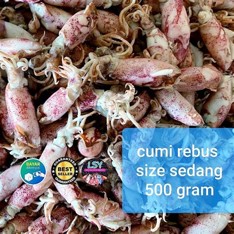 Jual Ikan Asin Cumi Rebus Sotong Rebus Size Sedang 500gr Shopee