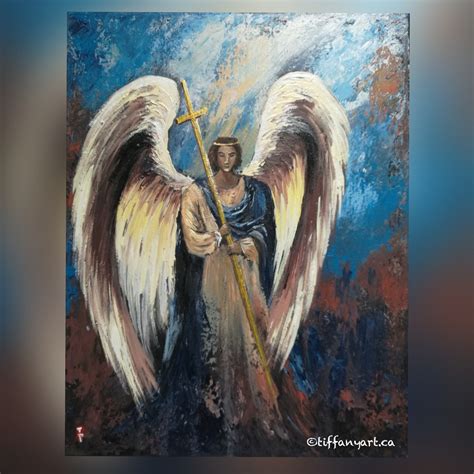 Original Angel painting Male Angel painting Male Guardian | Etsy