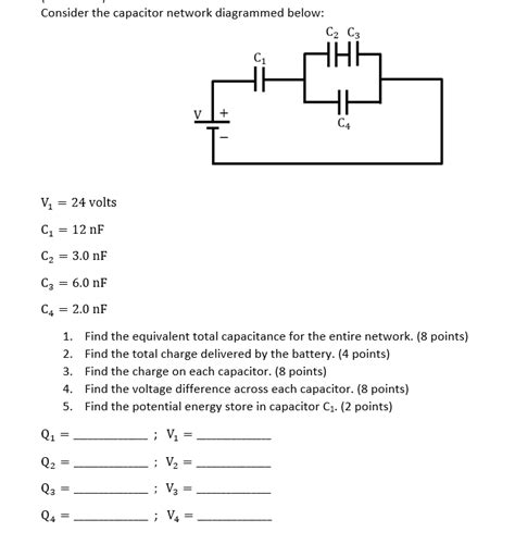 Solved Consider The Capacitor Network Diagrammed Below Chegg