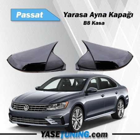 Passat B8 Yarasa Ayna Kapağı Parlak Siyah