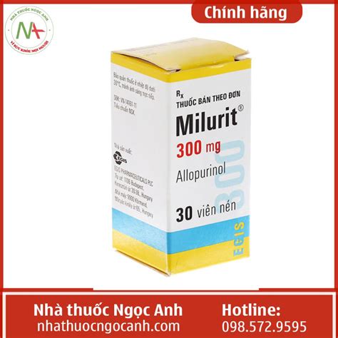 Thuốc Milurit allopurinol 300mg là thuốc gì, giá bao nhiêu, mua ở đâu