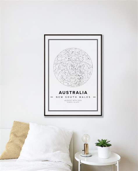 Australia Star Map Poster Personalize Your Own Mapiful