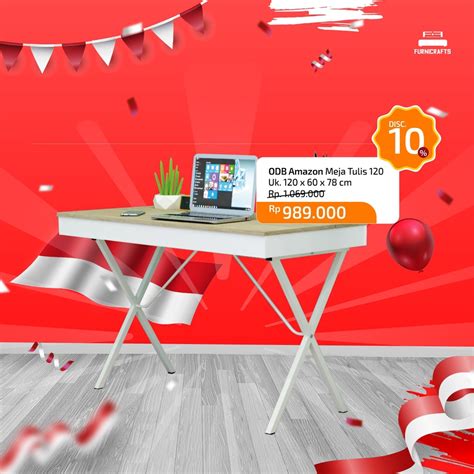 Jual Meja Belajar Meja Kerja Kaki Besi ODB Amazon Shopee Indonesia