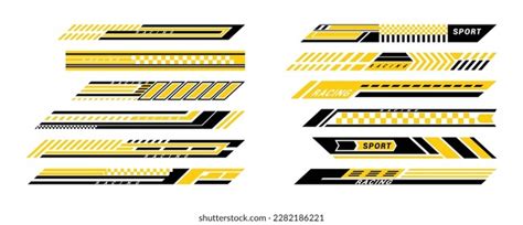 Sport Car Decal Stripes Speed Lines Stock Vector Royalty Free