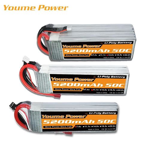 YOUME 1PCS 5200mah Lipo Battery 2S 3S 4S 6S 5S 7 4V 11 1V 14 8V