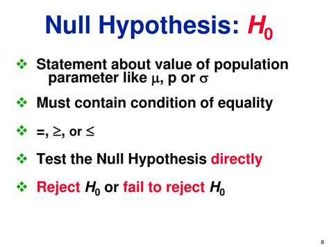 Ppt Chapter 7 Hypothesis Testing Powerpoint Presentation Free