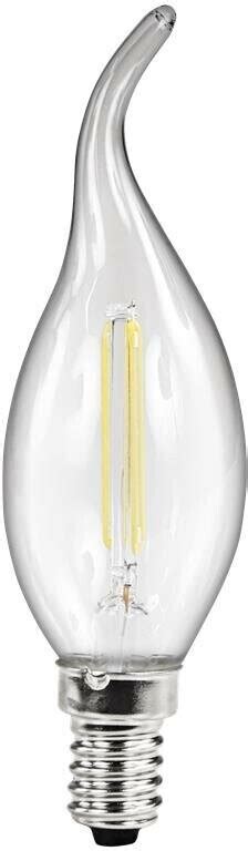 McShine Led Filament Kerzenlampe Windstoß E14 4W 490lm warmweiß