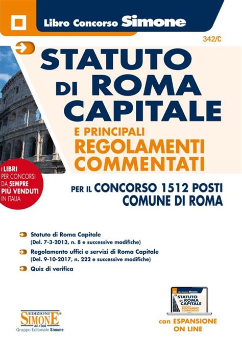 Statuto Di Roma Capitale E Principali Regolamenti Edizioni Simone