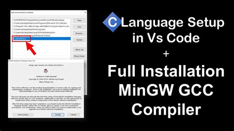 C Language Setup In Vs Code Full Installation Mingw Gcc Compiler