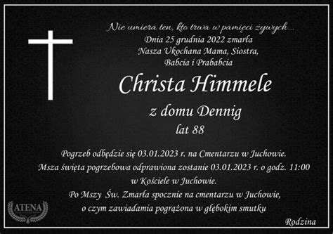 Christa Himmele Dom Pogrzebowy Atena