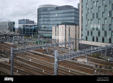 Rail Tracks At Cardiff Central Railway Station Cardiff South Wales Uk