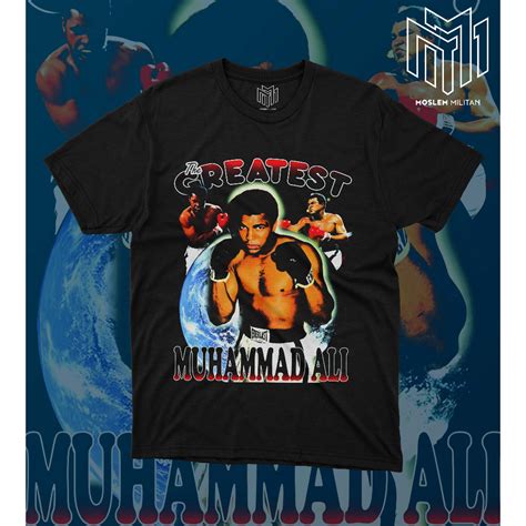 Jual Kaos Muhammad Ali Baju Muhammad Ali 24 S Tebal ADEM Shopee