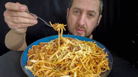 ASMR Eating SPAGHETTI BOLOGNESE Eating Show Eating Sounds MUKBANG YouTube