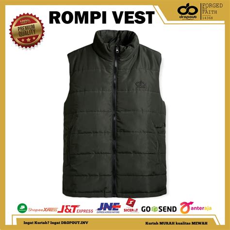 Jual ROMPI Parasut Pria Rompi Motor Jaket Parasut VEST Anti Angin Rompi