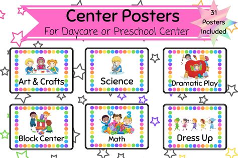 Printable Preschool Center Signs