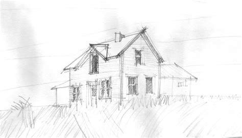 Log Cabin Sketch at PaintingValley.com | Explore collection of Log ...