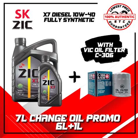 Sk Zic Liters X W Dsl With C Vic Oil Fully Synthetic Filter