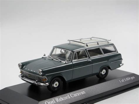 Minichamps Opel Rekord P Caravan Rivagrau Modellauto