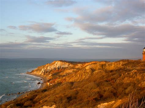 Gay Head Cliffs Of Aquinnah MA The Gay Head Cliffs At Sunset With