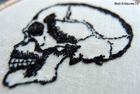 Anatomical Skull Embroidery