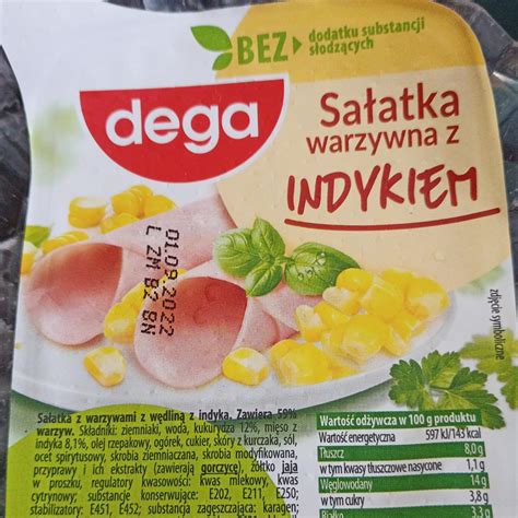 Salatka Warzywna Z Indykiem Dega Kalorie Kj A Nutri N Hodnoty