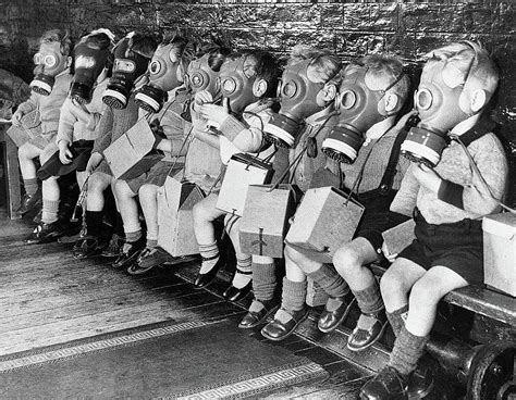 School Children Wear Gas Masks During The Blitz London England 1940 Photograph by David Lee Guss