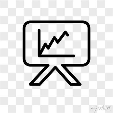 Chart Vector Icon Isolated On Transparent Background Chart Logo • Wall